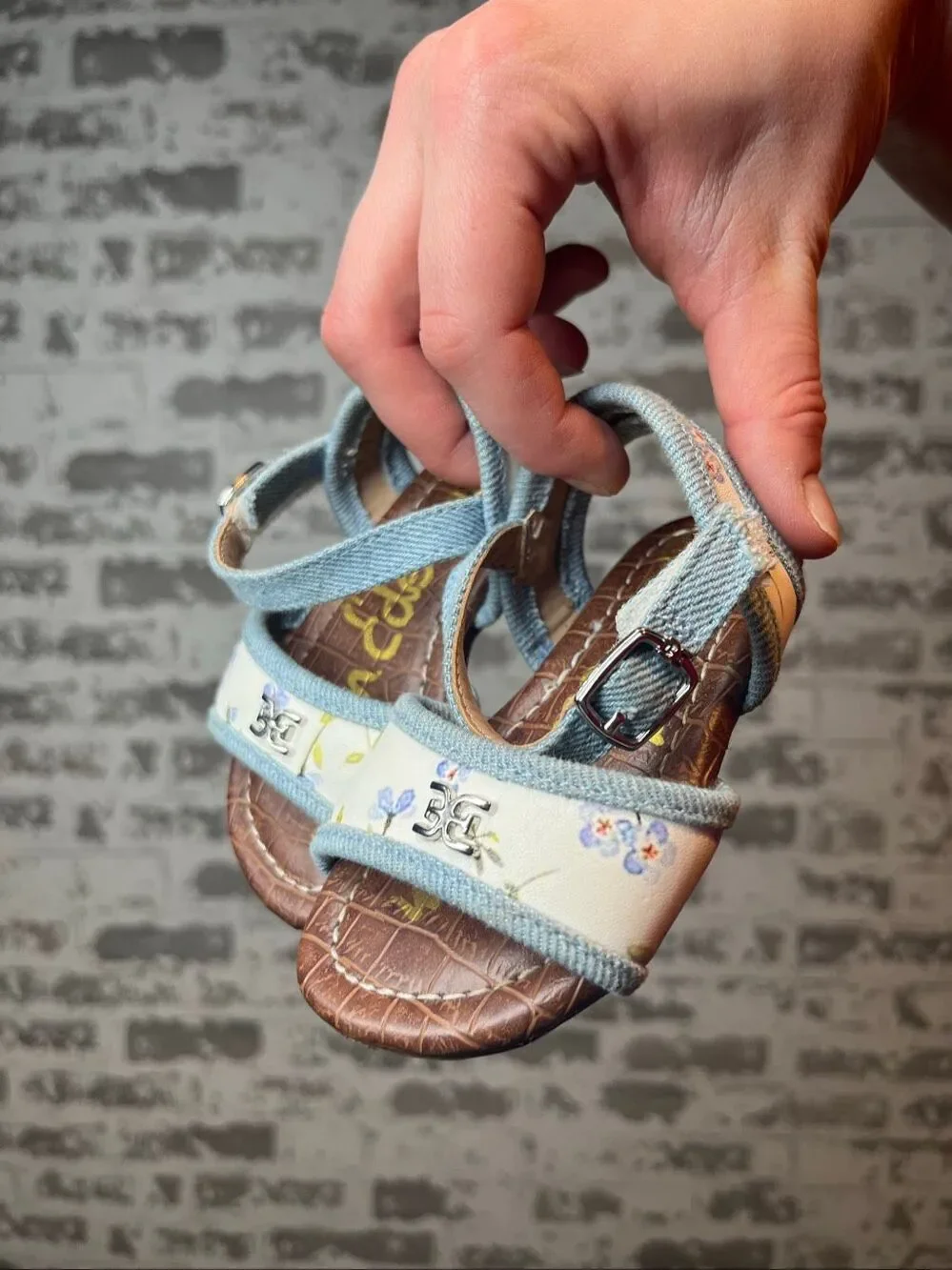Sam Edelman | baby sandals blue floral